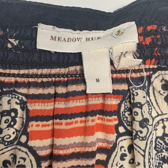 Anthropologie Meadow Rue 100% Silk Boho Blouse Size Small - Picture 10 of 12